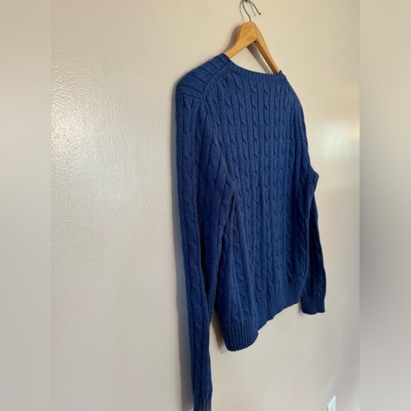 Women’s Blue Polo Ralph Lauren Cable Knit Sweater Size L EUC - Picture 4 of 5